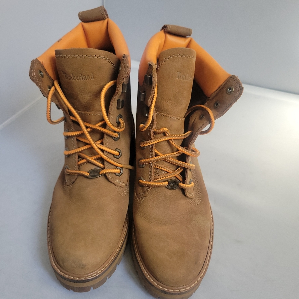 Timberland Women Tan Leather Boots Size 6 - Picture 2 of 4